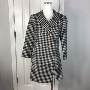 ⚡️Flora Bea NYC Spellbound Tweed Two Piece Suit Size Small NWT Black & White